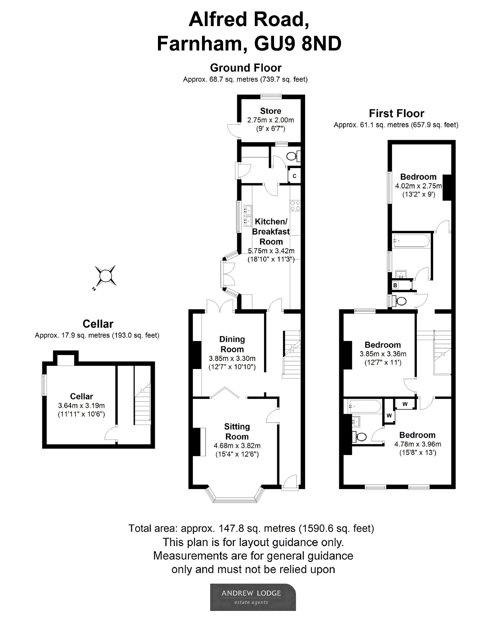 3 Bedrooms Semi-detached house for sale in Alfred Road, Farnham GU9