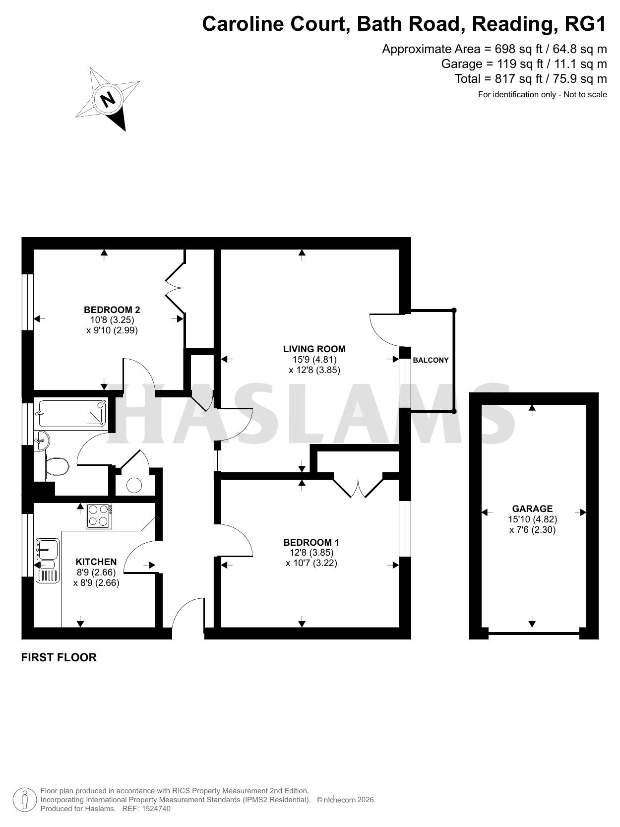 Caroline Court, Bath Road, Reading floorplan
