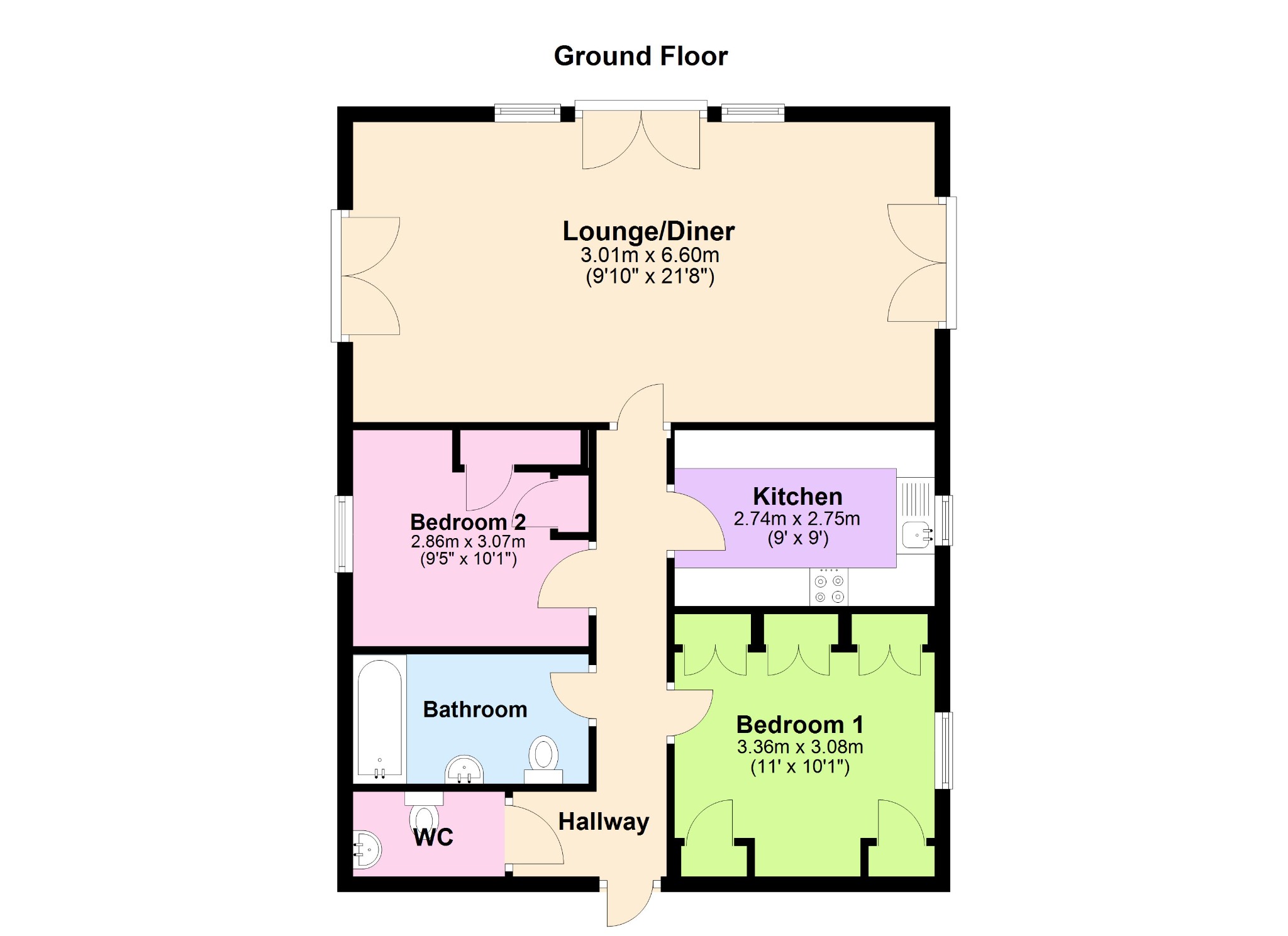 1 Brindley Court, Braunston, Northamptonshire floorplan