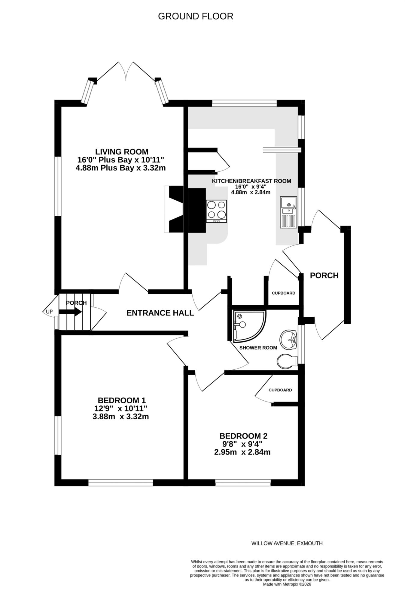22, Willow Avenue, Exmouth floorplan