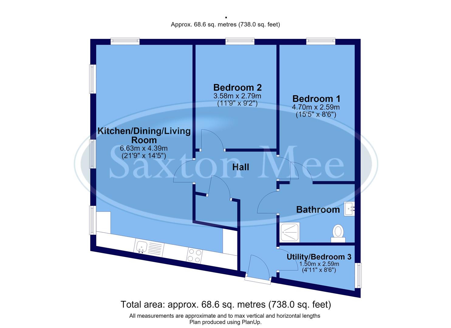 Flat 7 Busk Grange, 49, Busk Meadow, Sheffield floorplan