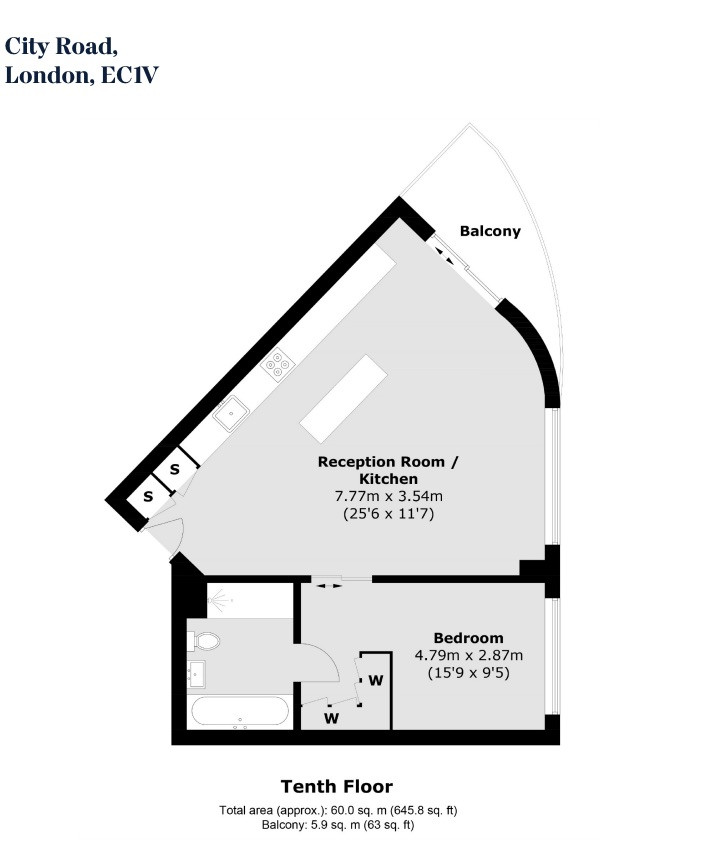 Flat 1008, Canaletto Tower, London floorplan