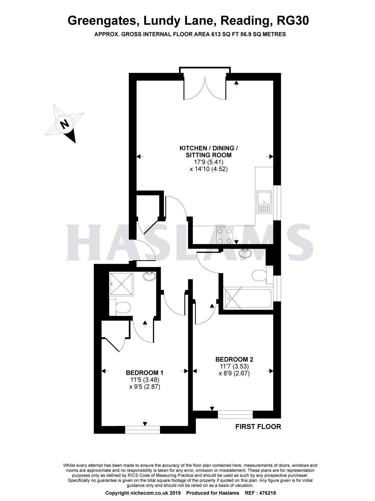 2 Bedrooms Flat for sale in Greengates, Lundy Lane, Reading RG30