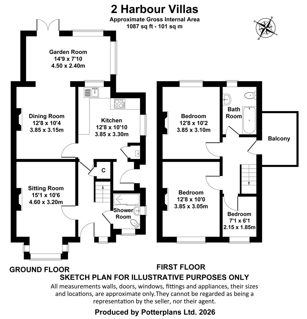 2 Harbour Villas, Newlands, St Helens floorplan
