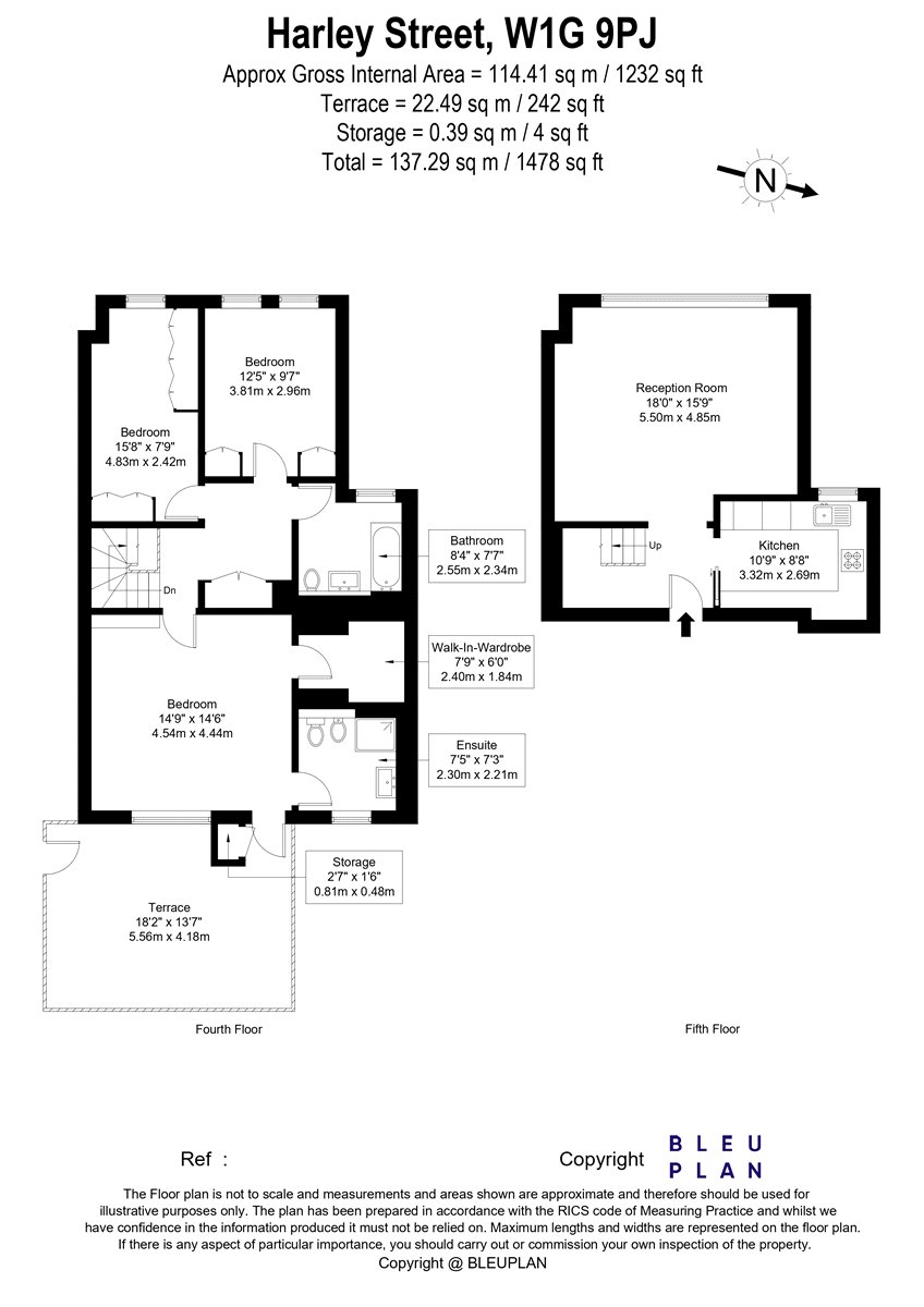 Flat 31, Harmont House, 20, Harley Street, London floorplan
