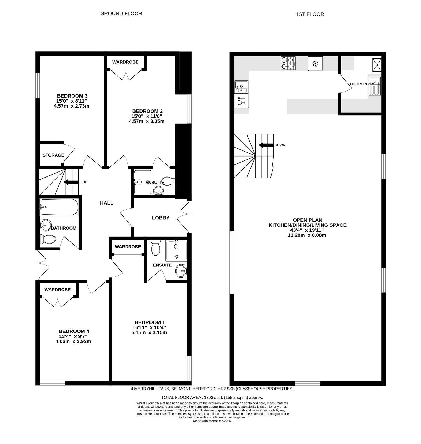 4, Merryhill Park, Hereford floorplan