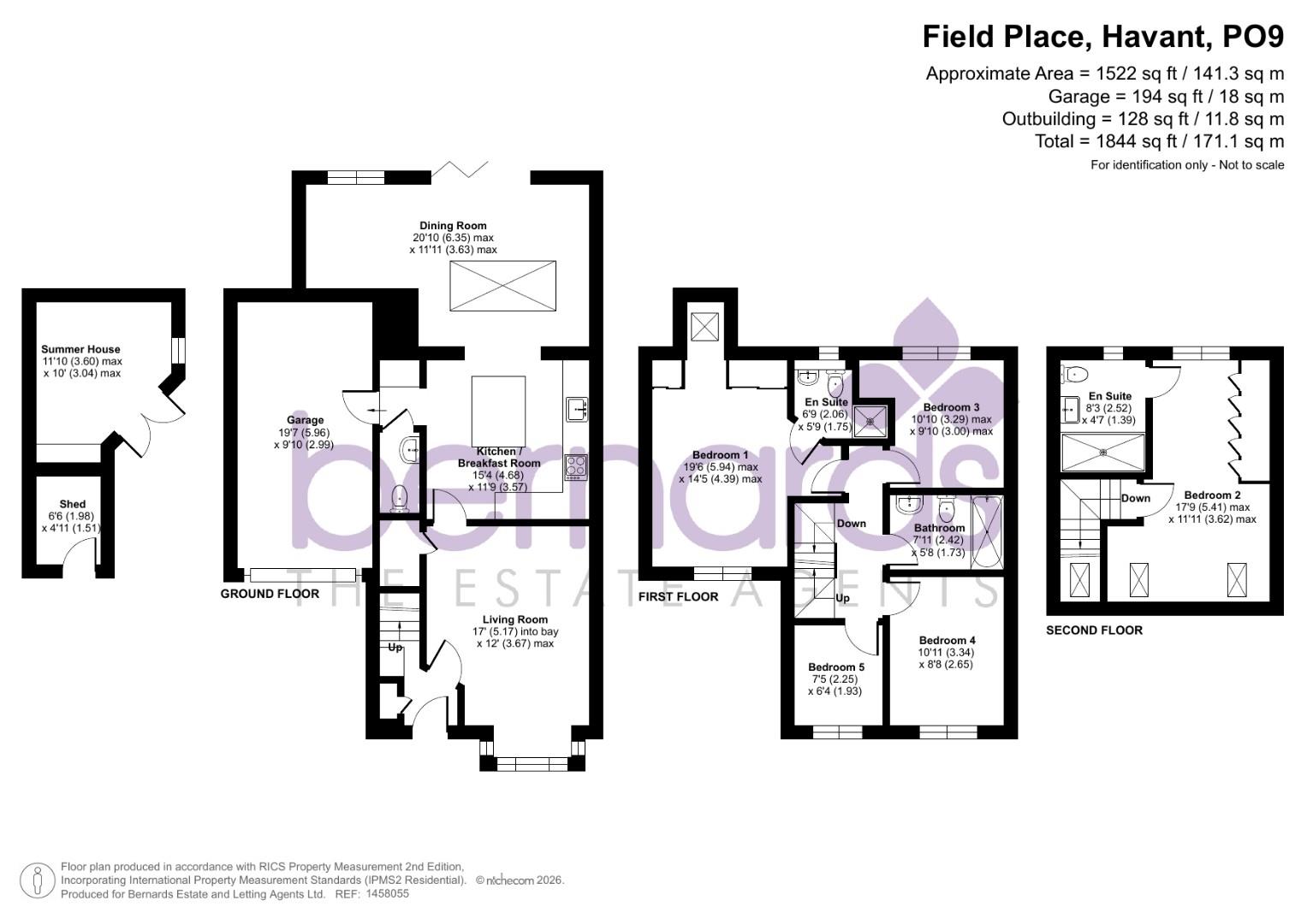 20, Field Place, Havant floorplan
