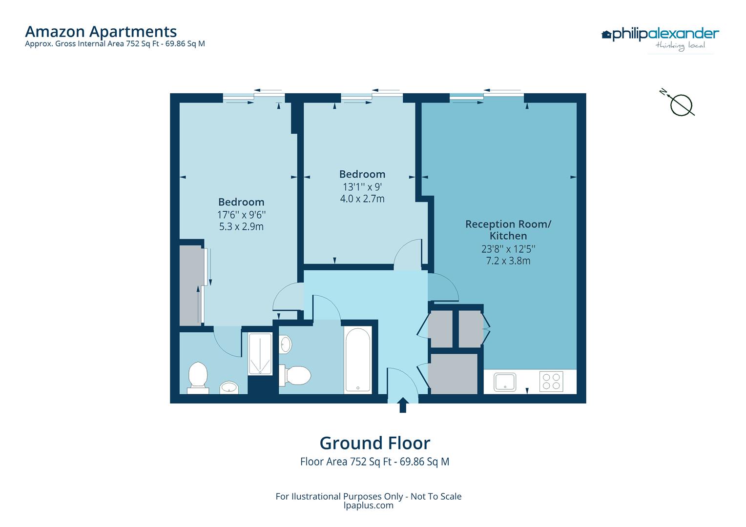 Amazon Apartments, New River Village, Hornsey N8, 2 bedroom flat for