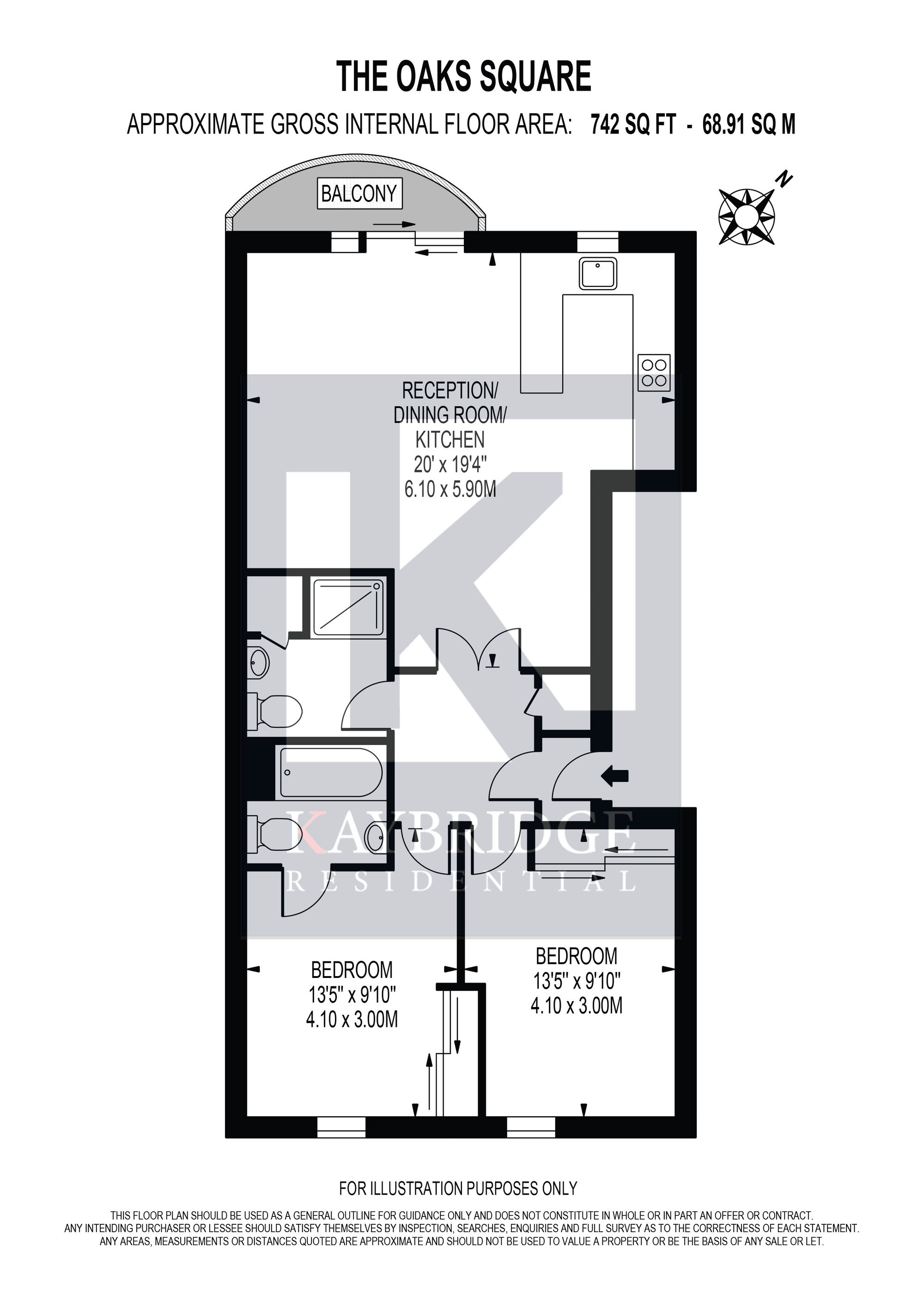 9 The Oaks Square, Epsom floorplan