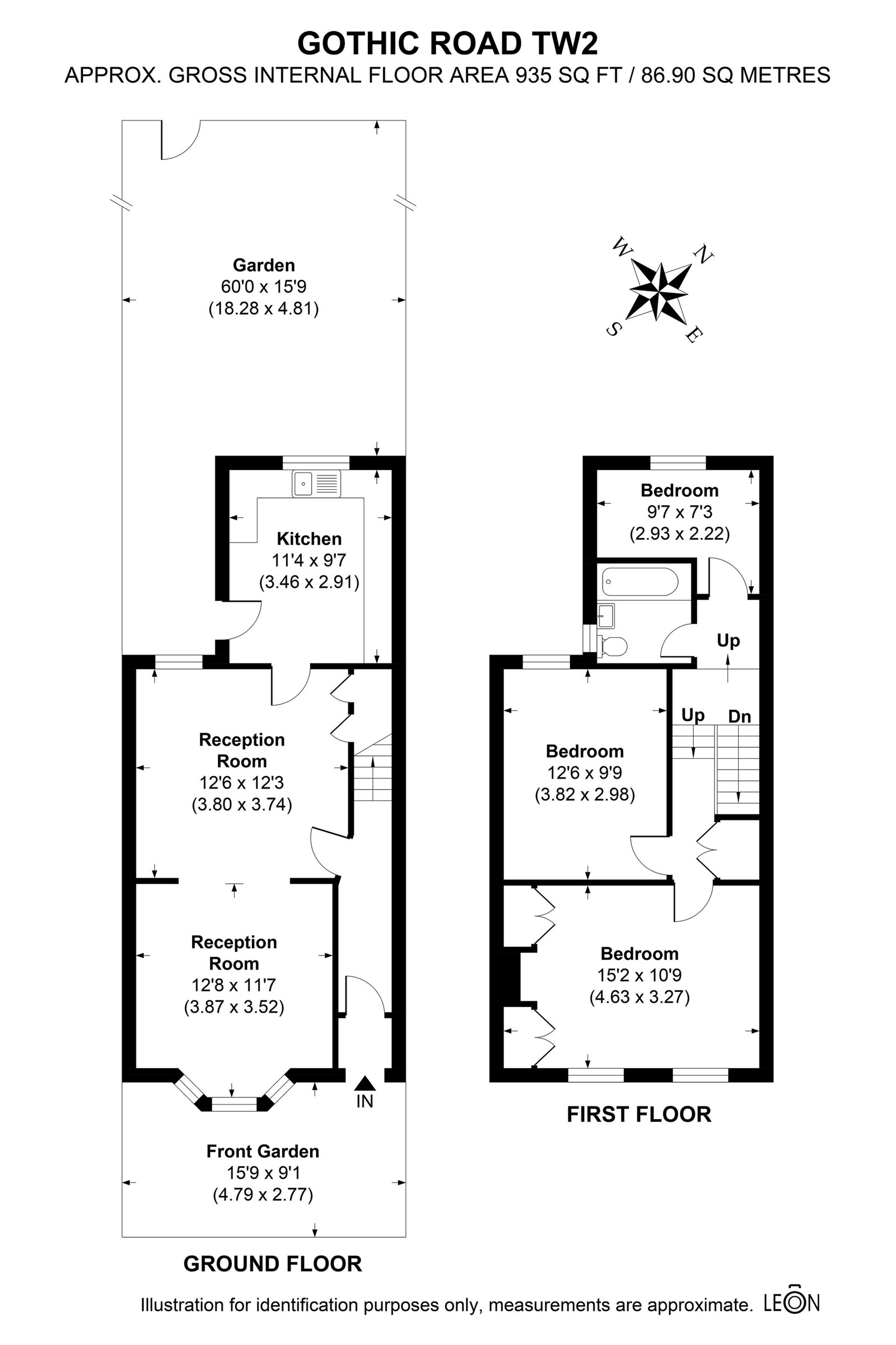34, Gothic Road, Twickenham floorplan