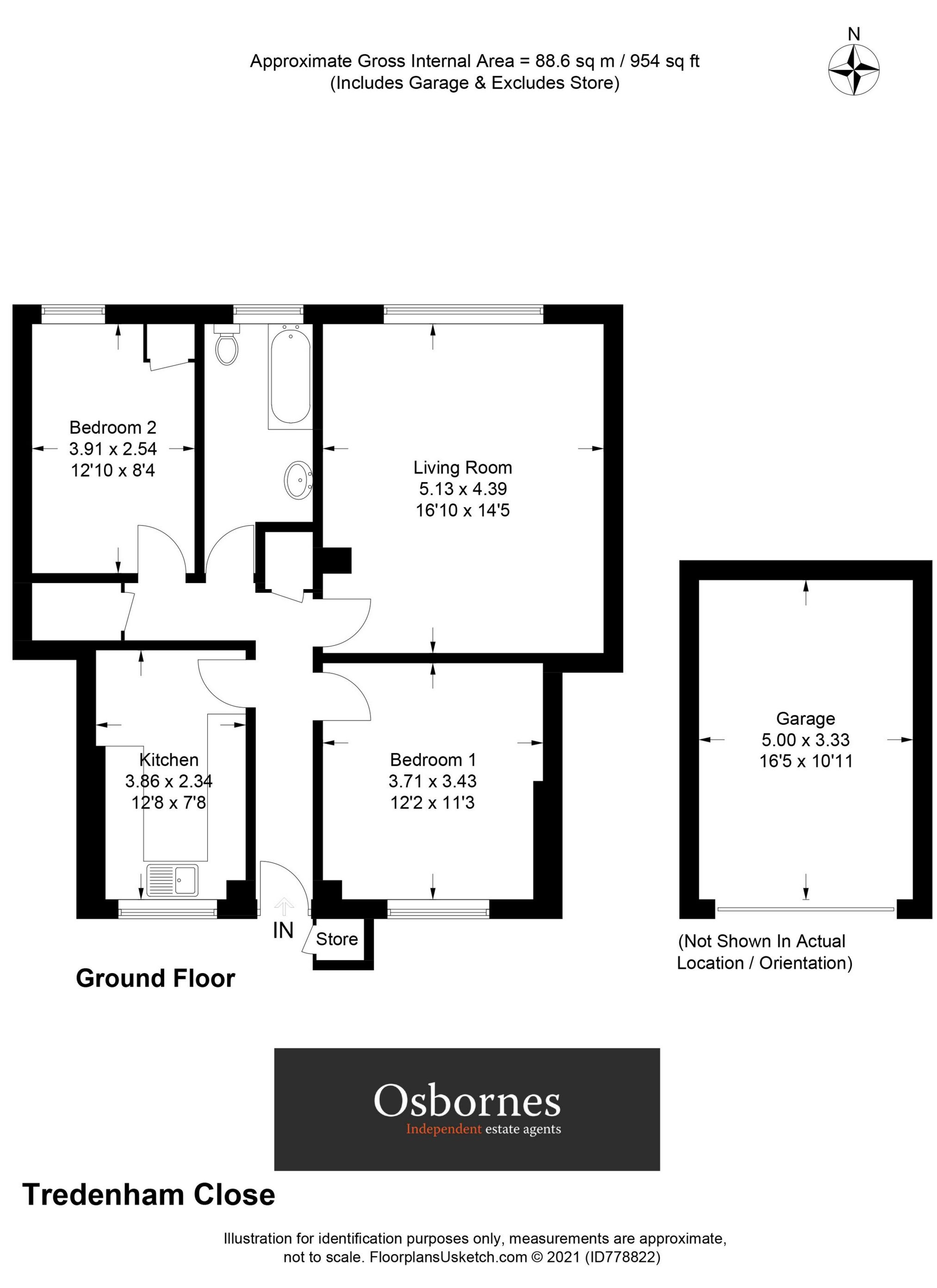 2, Tredenham Close, Farnborough floorplan