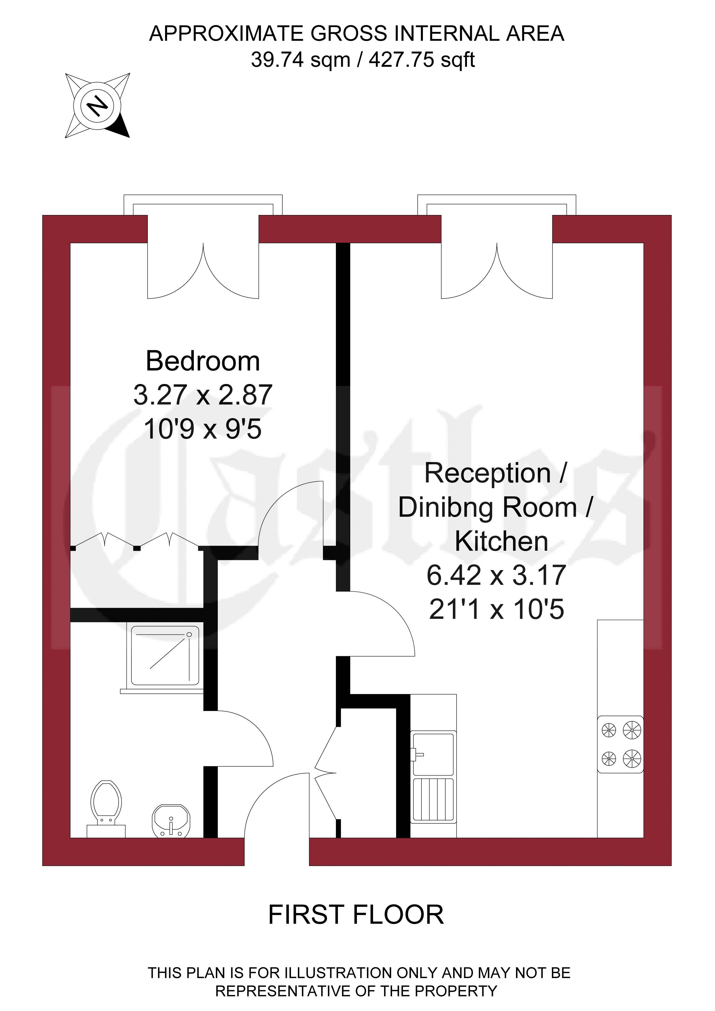 flat 8 Opal house, Apple Tree Road, London floorplan