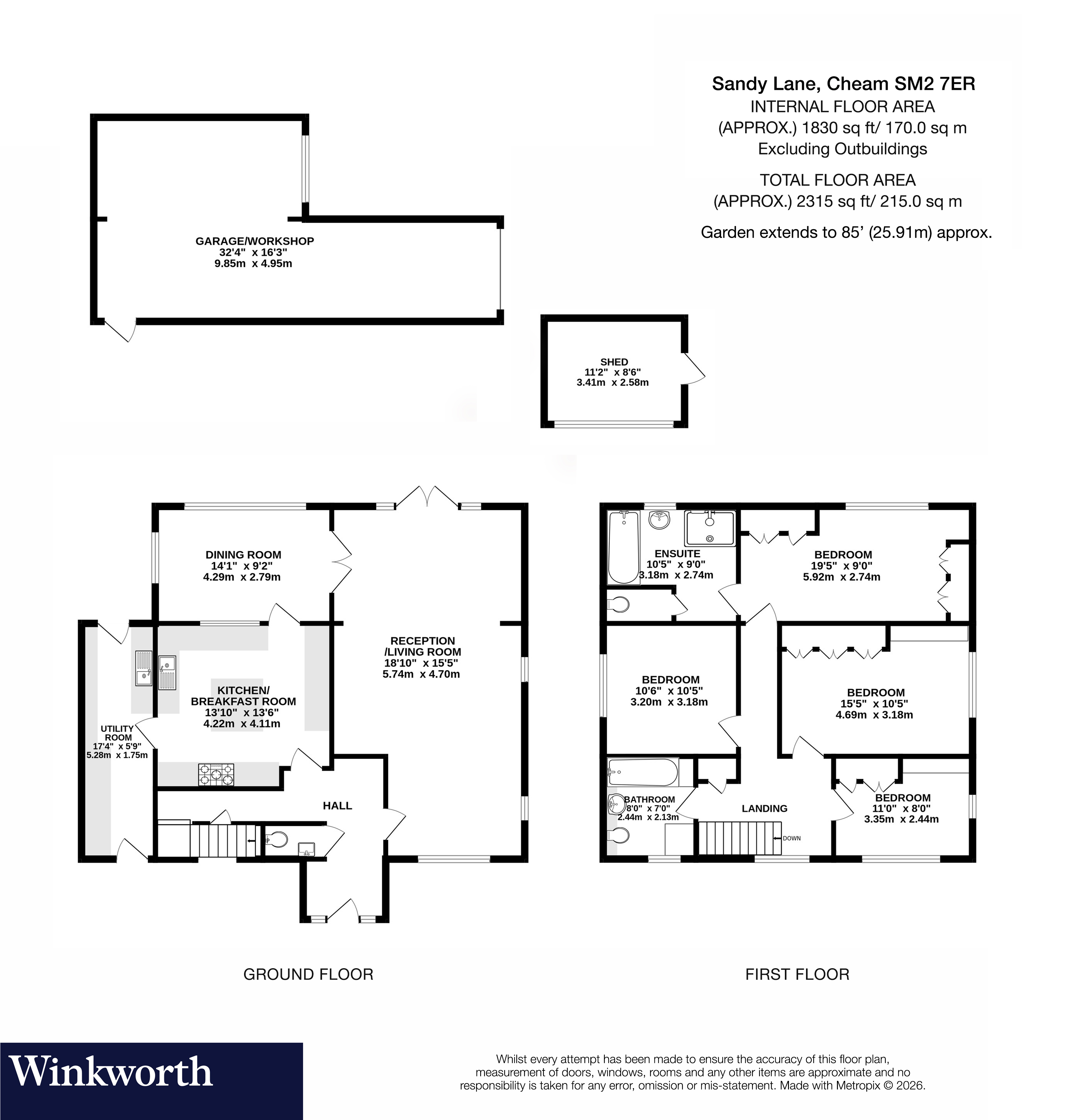 153, Sandy Lane, Sutton floorplan