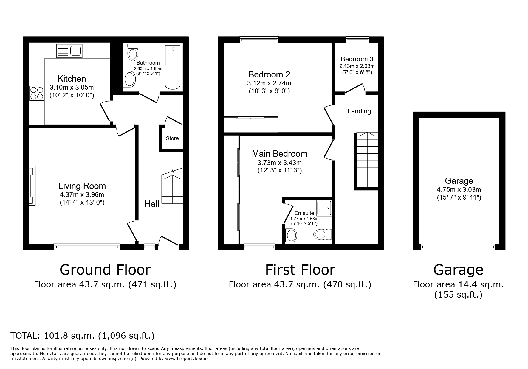 6, St David's Close, Farnborough floorplan