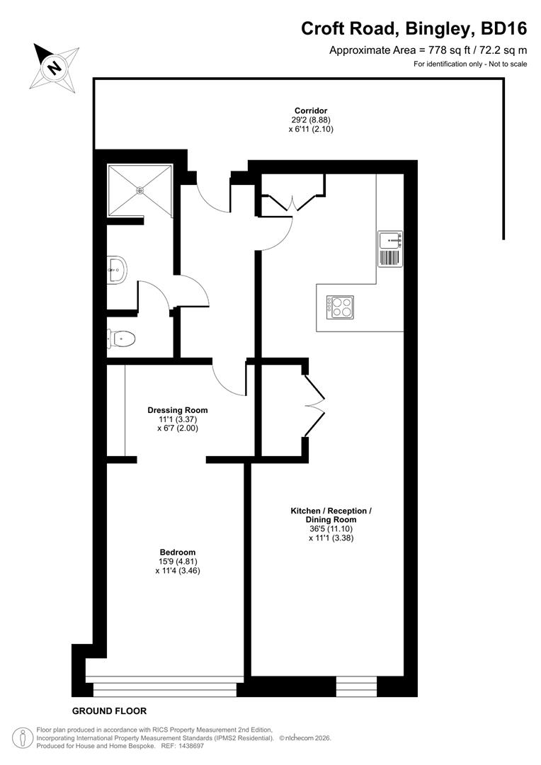 Apartment 108 Bingley House, Croft Road, Bingley floorplan