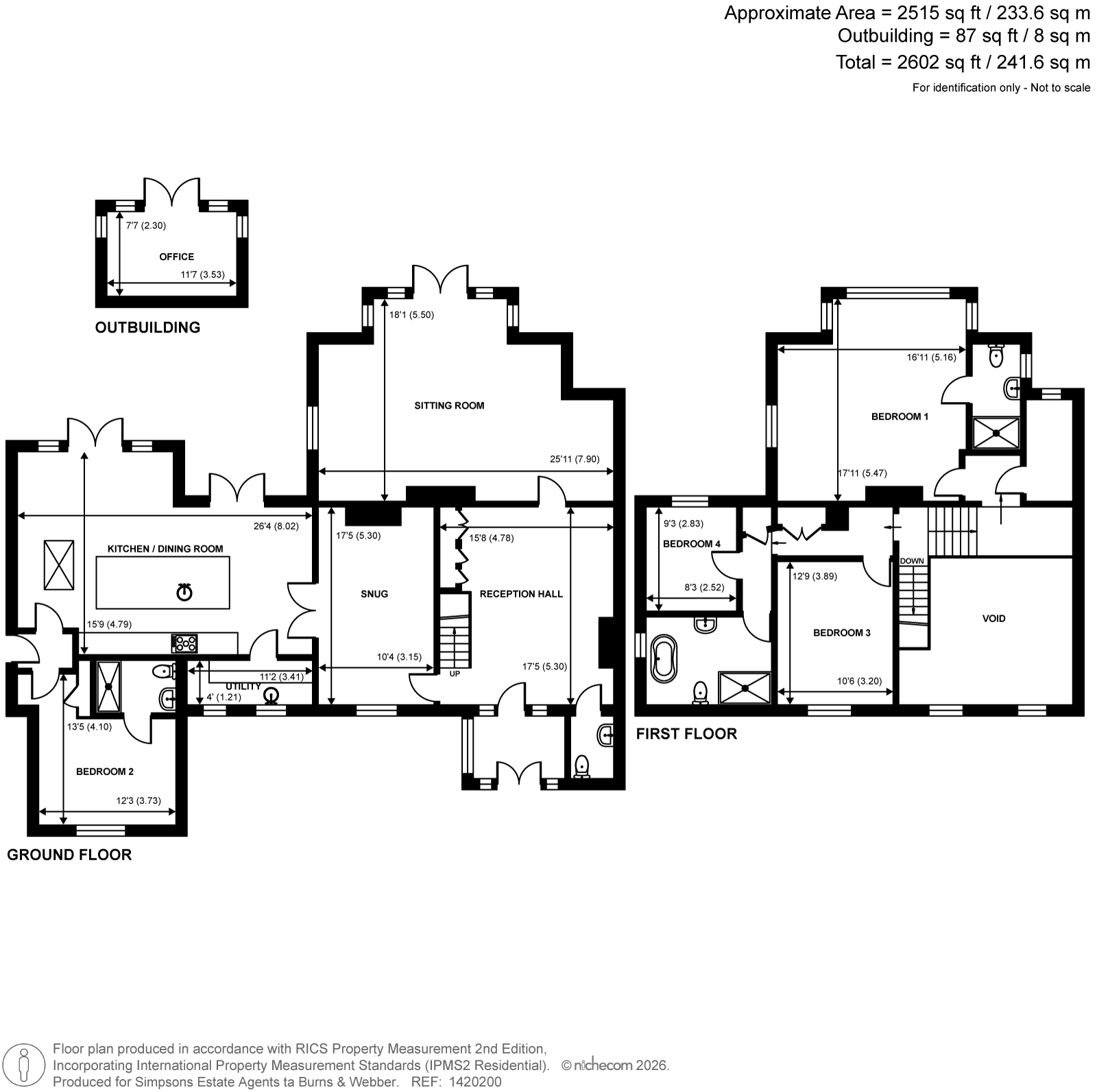 Heatherbrae, 55, Boundstone Road, Farnham floorplan