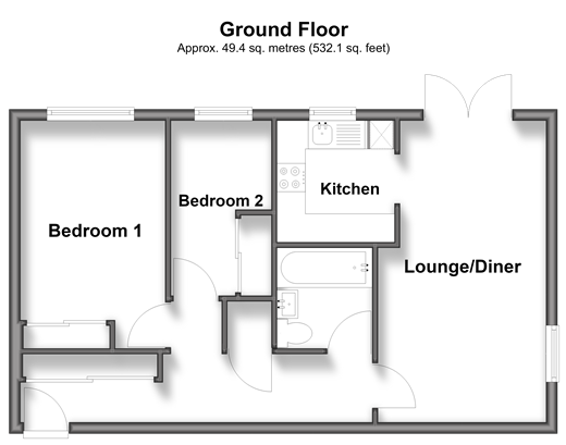 Canons Close, Reigate floorplan