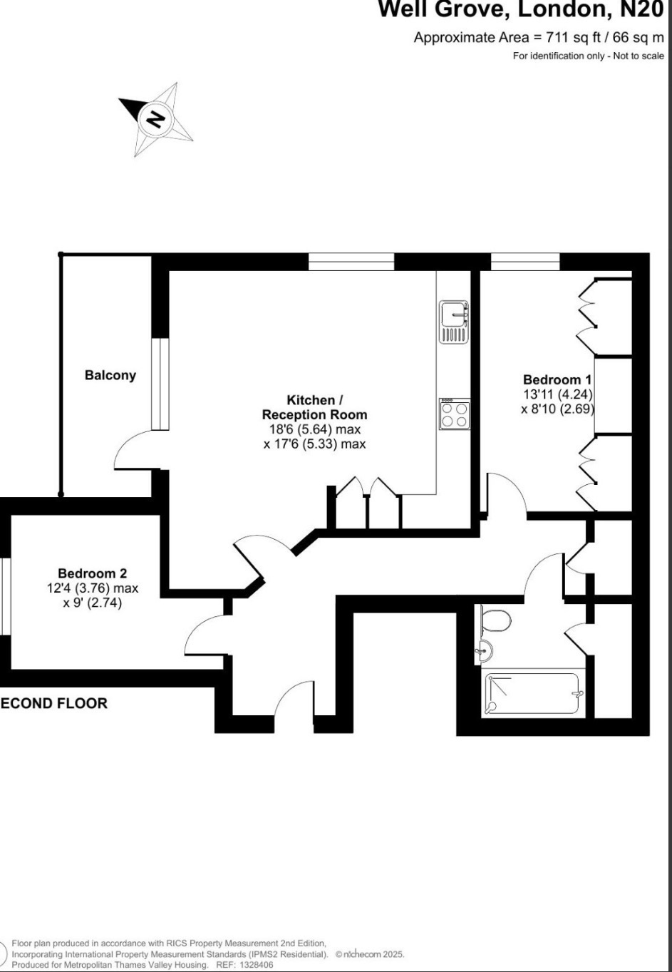Flat 9, Hillier Court, London floorplan