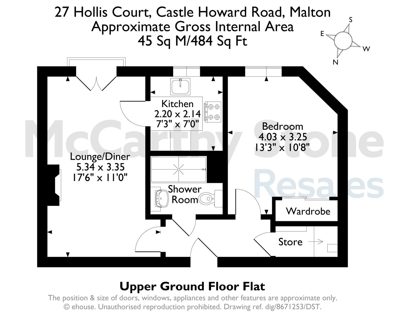 27 Hollis Court, Castle Howard Road, Malton floorplan