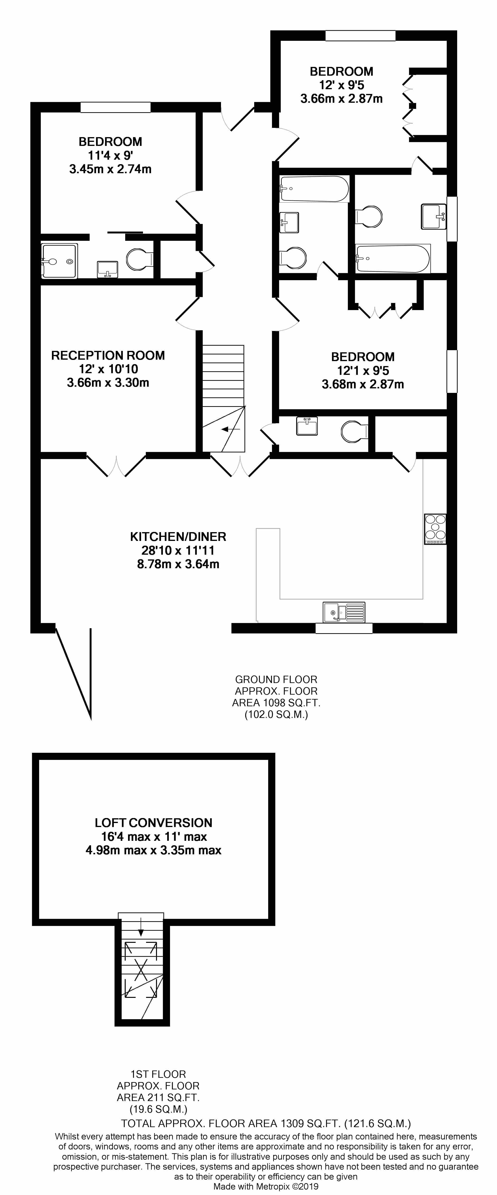 3 Bedrooms Detached bungalow for sale in Katherine Close, Addlestone, Surrey KT15