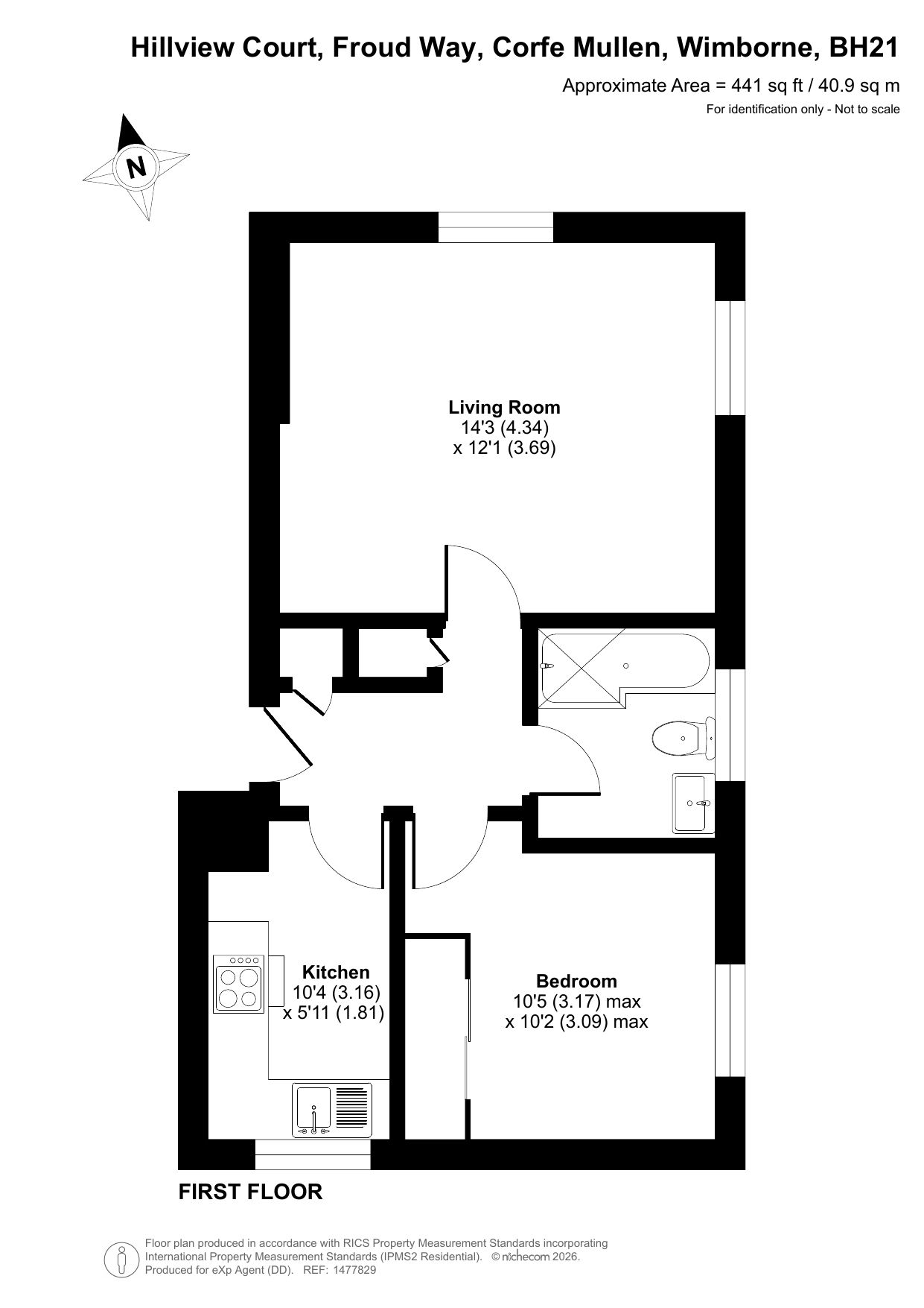 Hillview Court,Flat 5, Froud Way, Wimborne floorplan