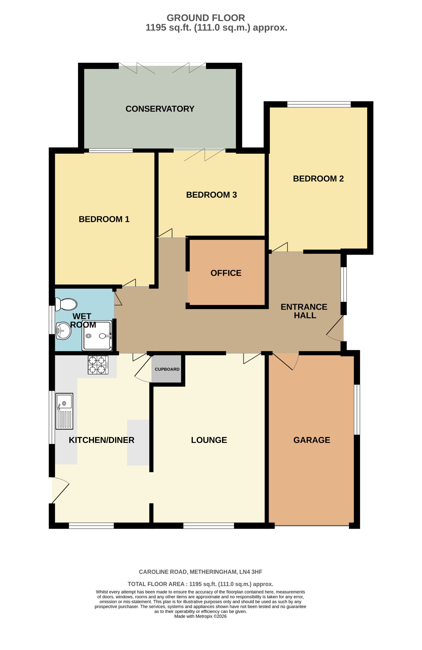 20, Caroline Road, Metheringham floorplan