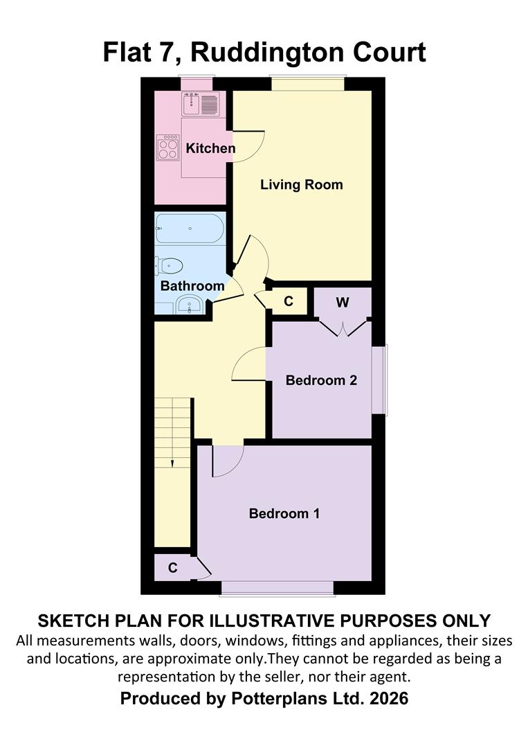 7 Ruddington Court, Orchard Close, Freshwater floorplan