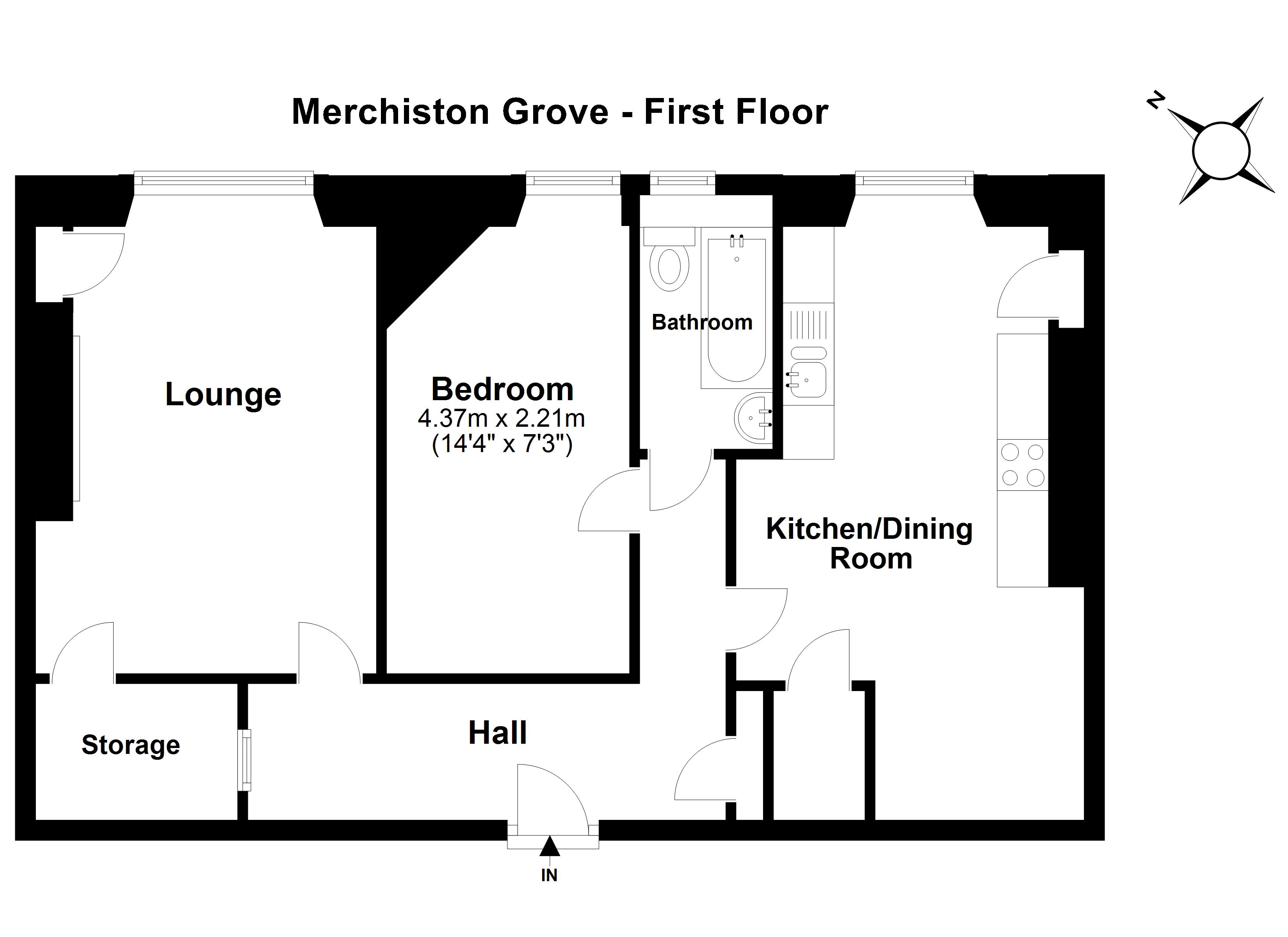 Merchiston Grove, Shandon, Edinburgh EH11, 1 bedroom flat to rent