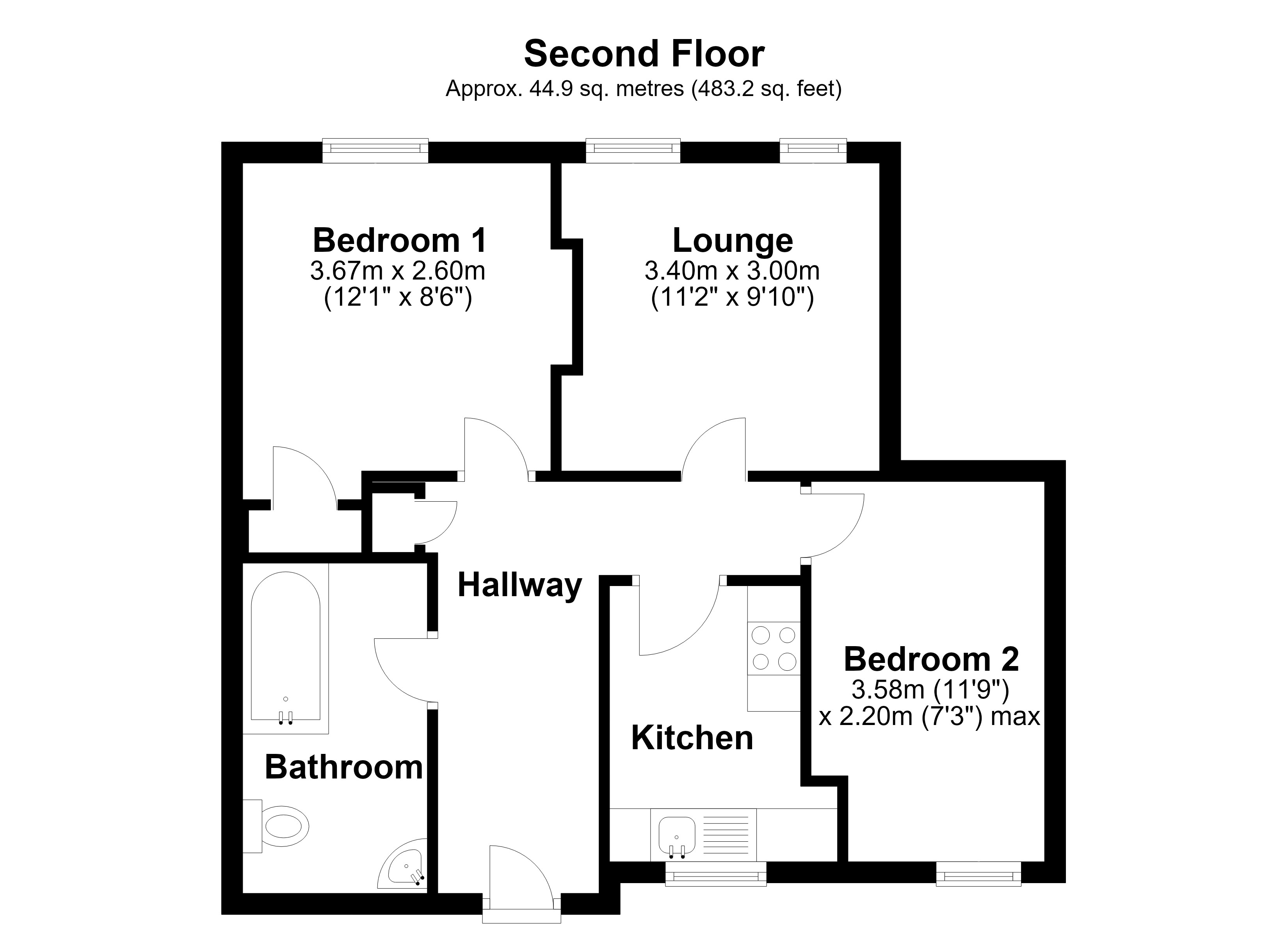 Grand Parade, Crawley floorplan