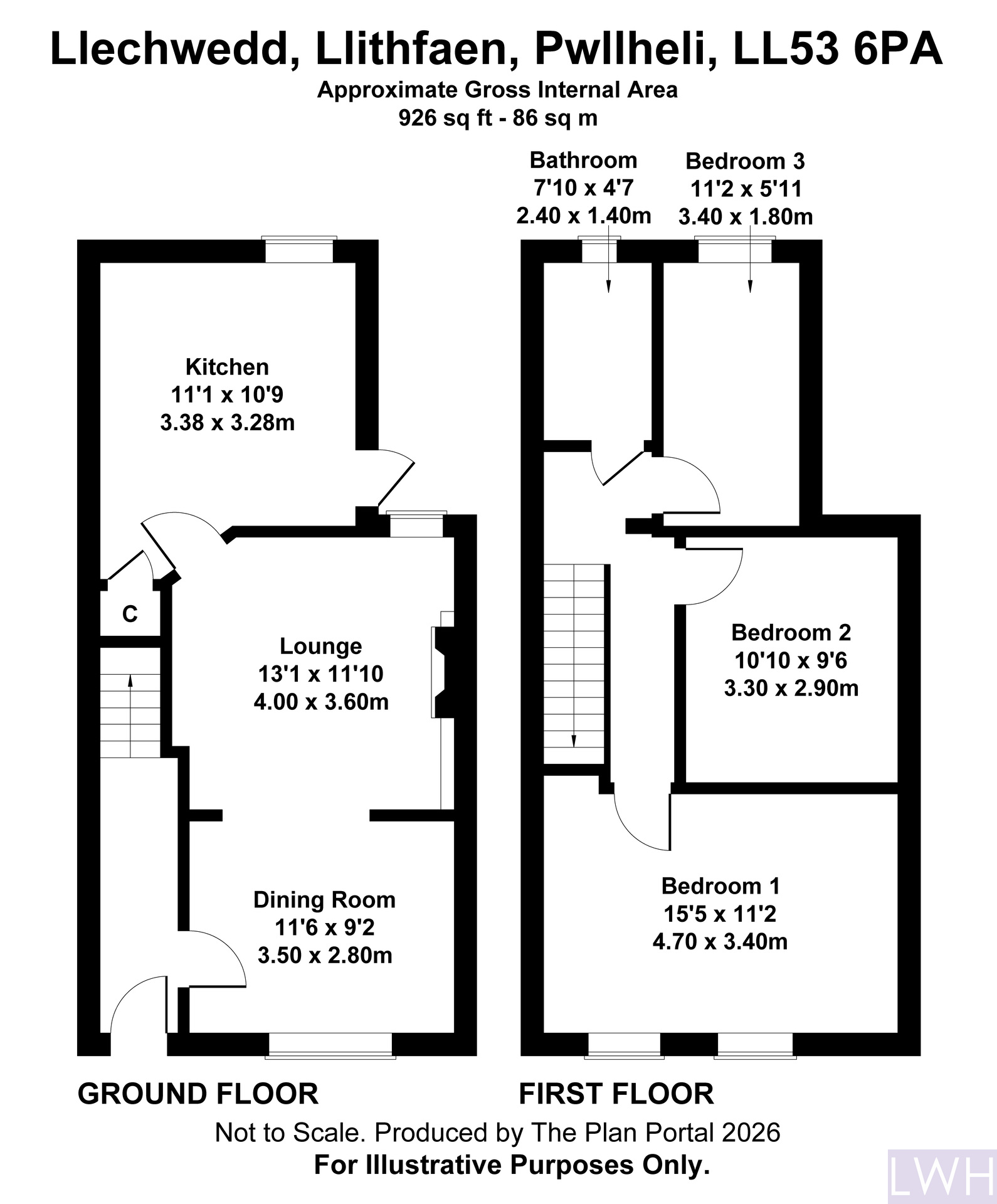 Llechwedd, Pwllheli floorplan