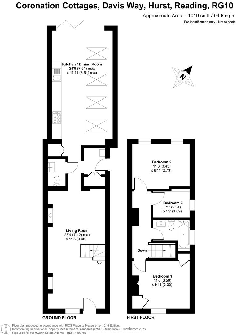 8 Coronation Cottages, Davis Way, Hurst Reading floorplan