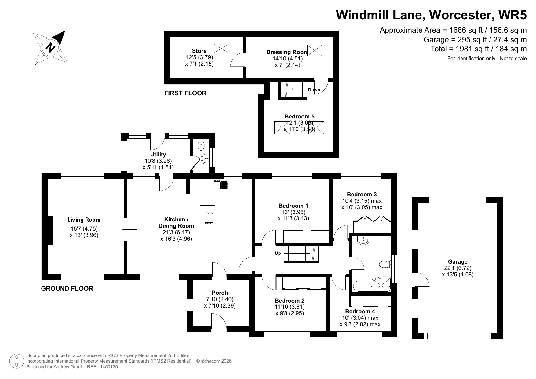 21, Windmill Lane, Worcester floorplan