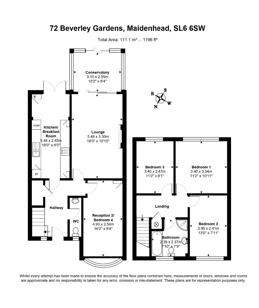 Beverley Gardens, Maidenhead, Berks SL6, 3 bedroom terraced house for