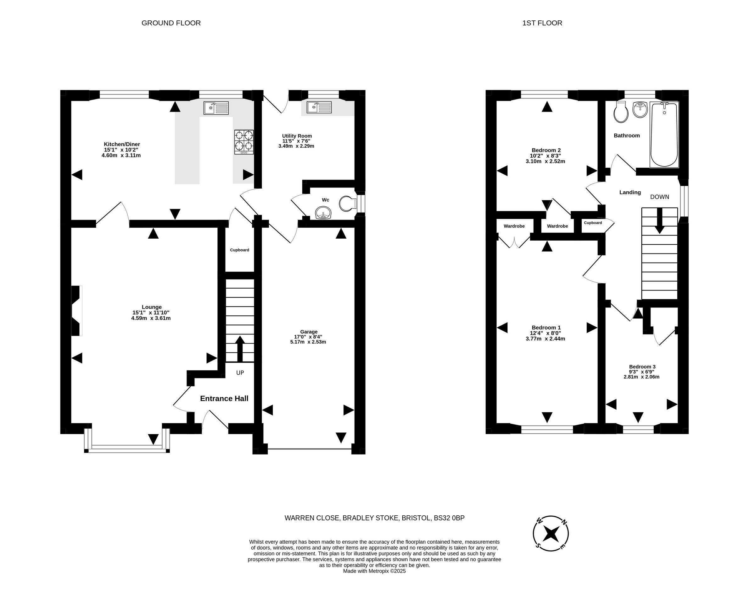 2 Warren Close, Bristol floorplan