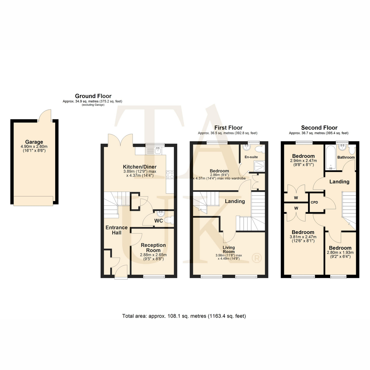 26, Millgate Close, Stourport-on-severn floorplan