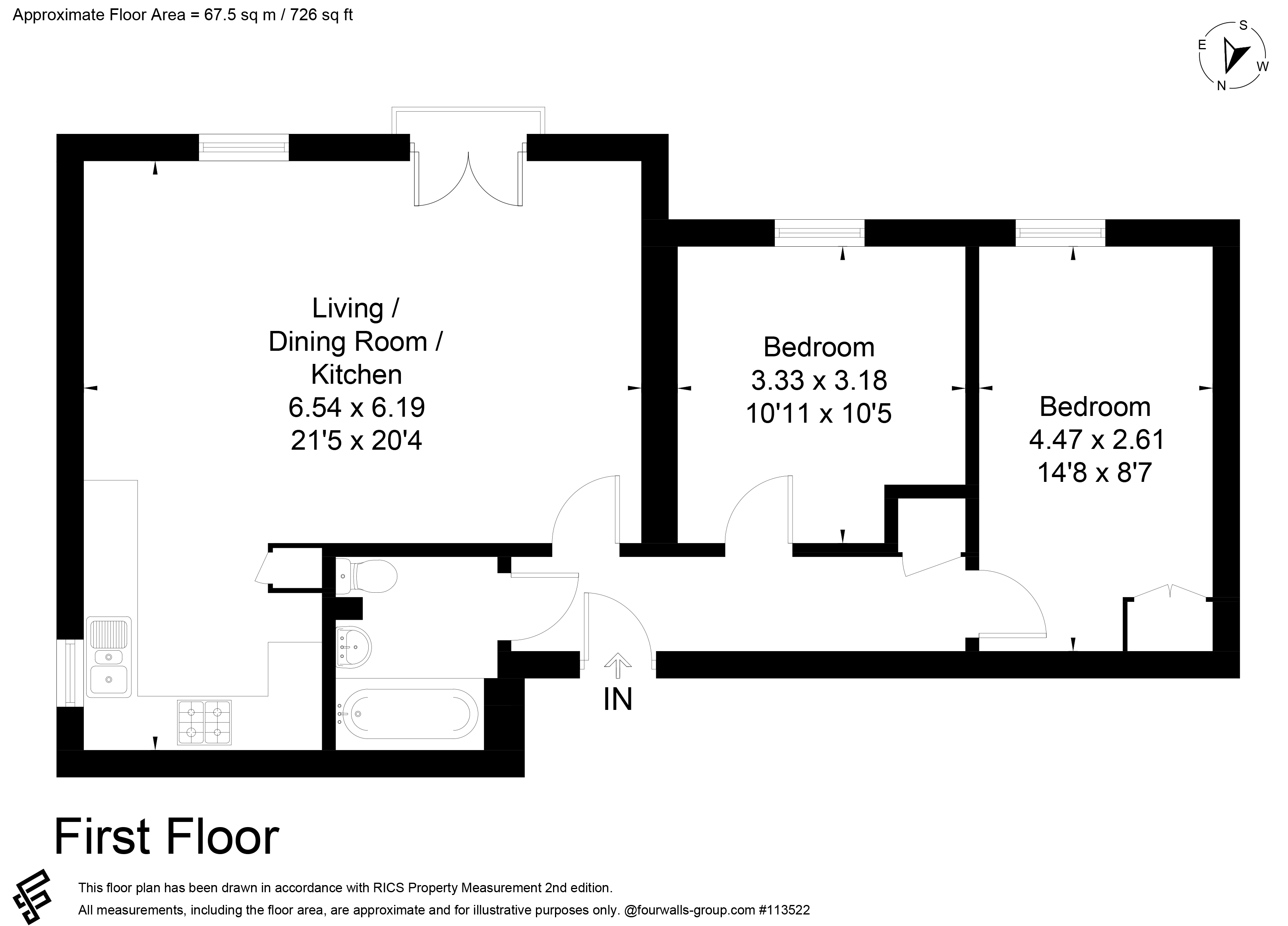 Darwin Court, 86 Warham Road, South Croydon floorplan