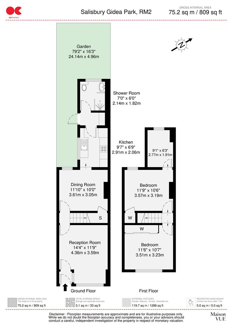 48, Salisbury Road, Gidea Park floorplan