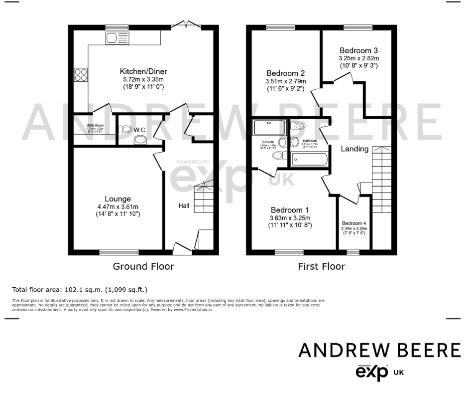 3, Lees Grove, Sellindge floorplan