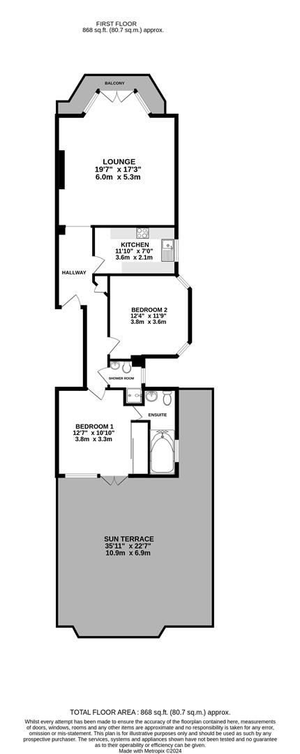 Flat 5, 34-36, Maida Vale, London floorplan