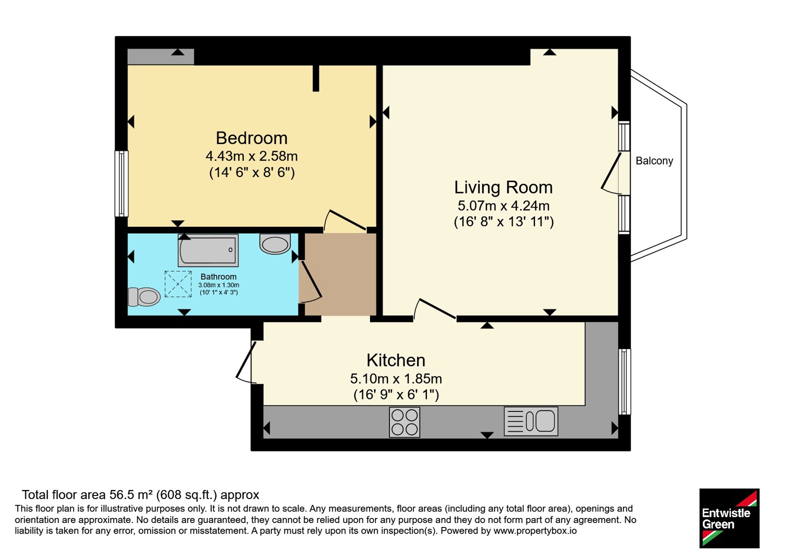 Second Floor Flat, 11, Royds Avenue, Morecambe floorplan