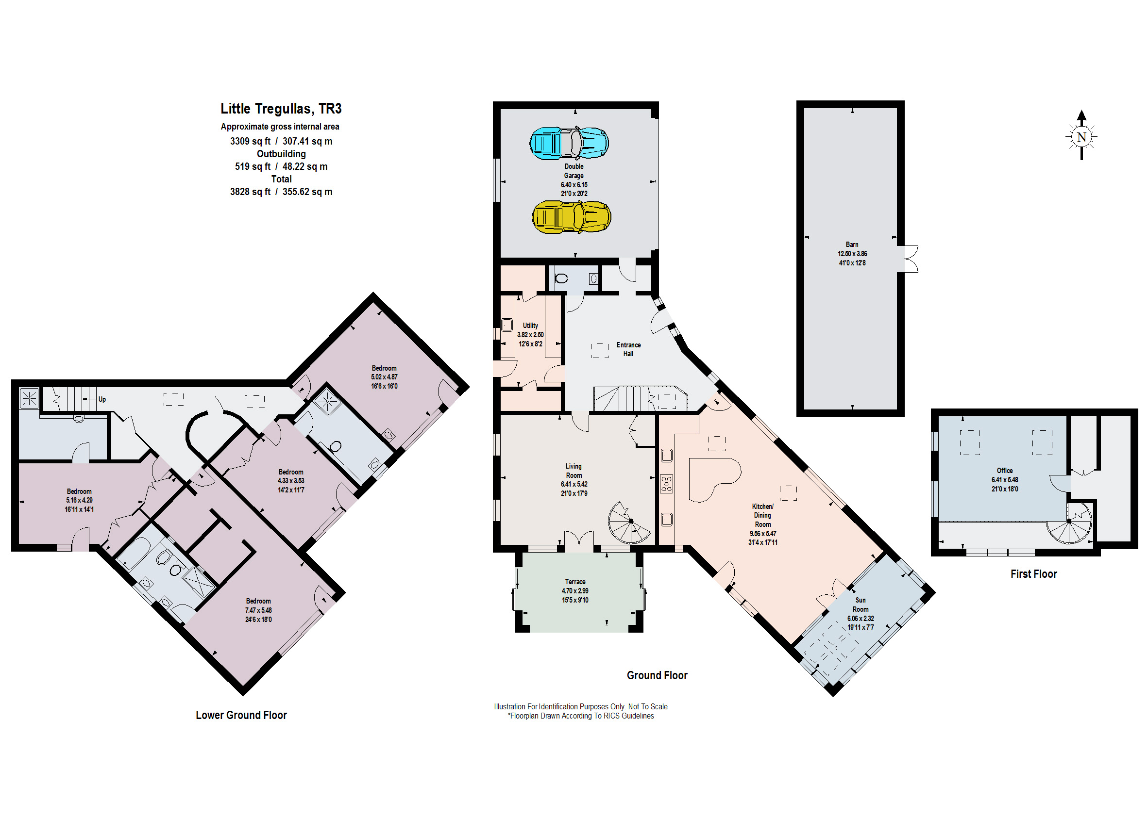 Little Tregullas,, Kea, Cornwall floorplan