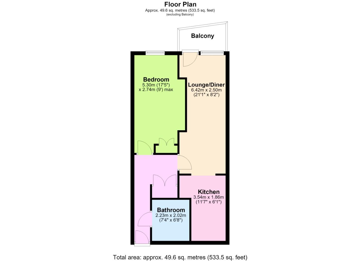 Flat 93, Wellend Villas, Springfield Road, Brighton floorplan