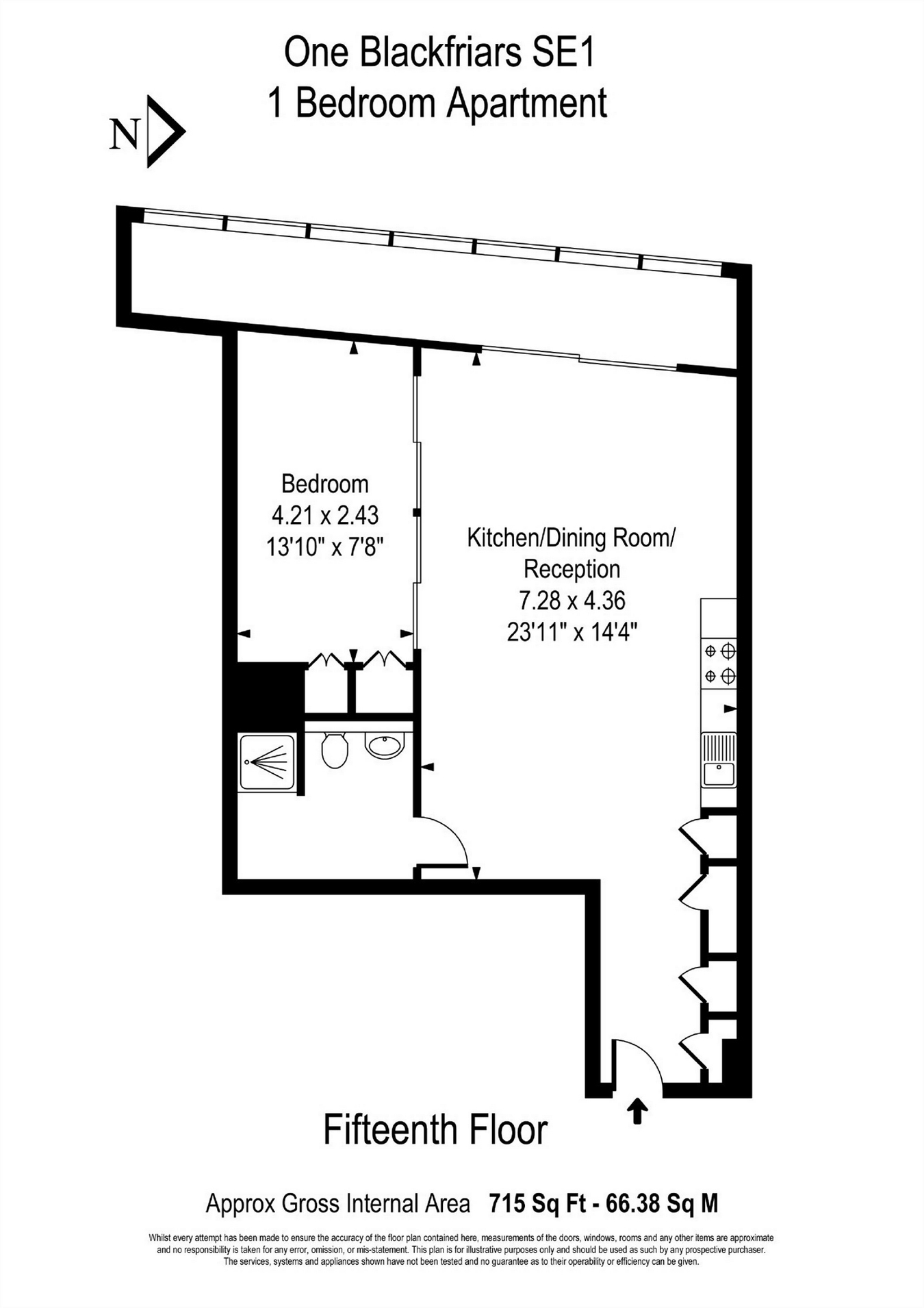 1 Bedrooms Flat to rent in One Blackfriars, 1-16 Blackfriars Road, Southwark SE1