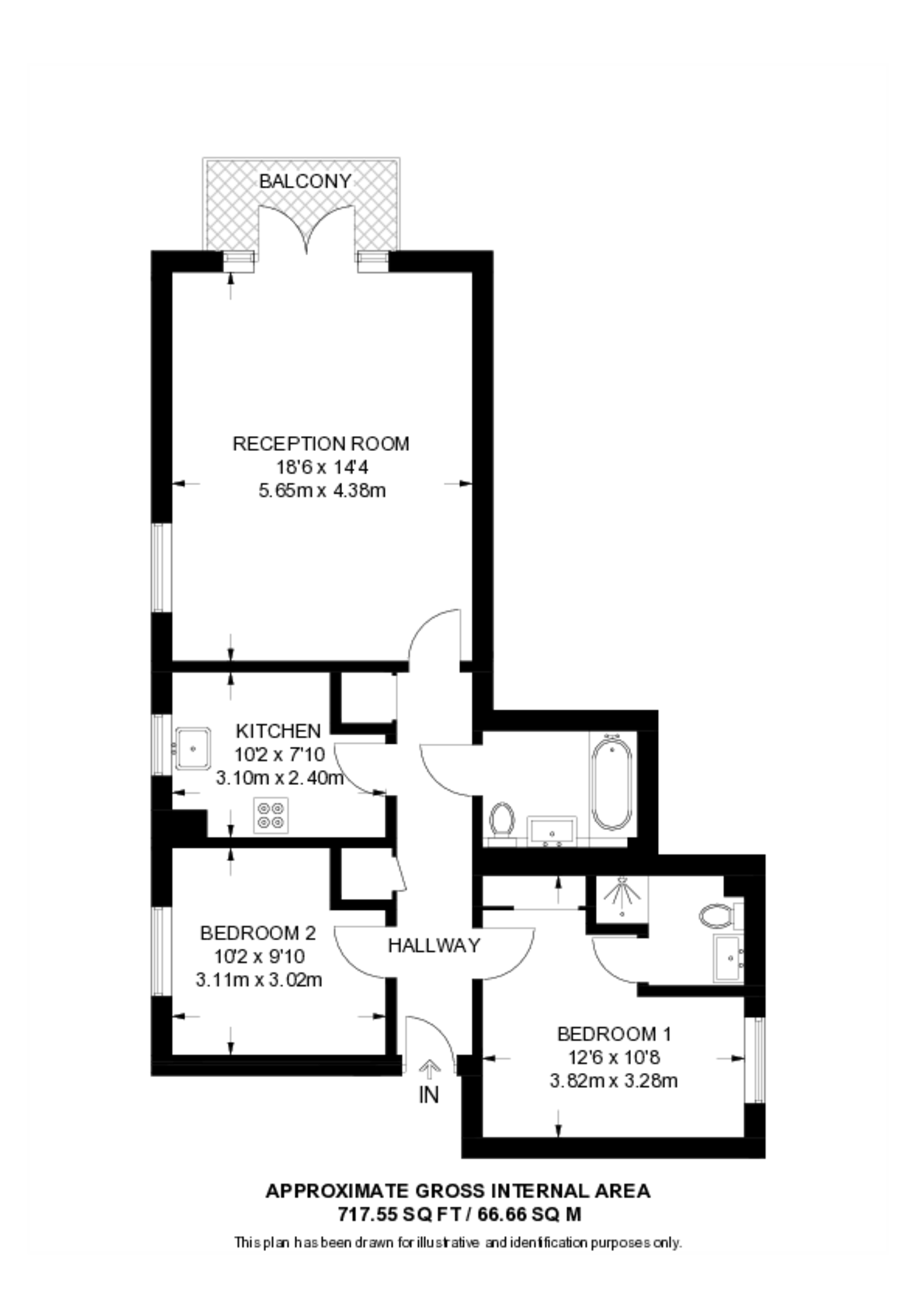 Rose Bates, Edgware floorplan