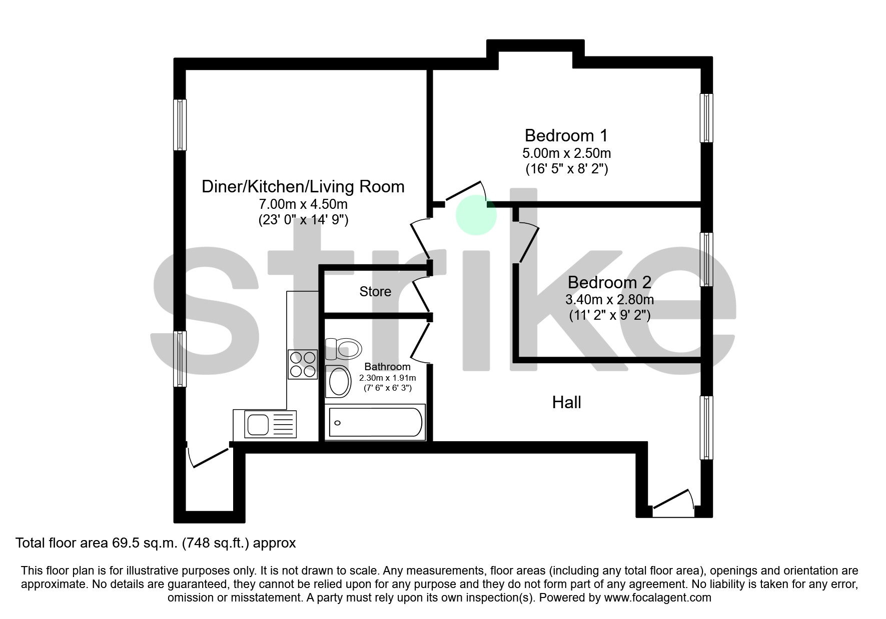 Bournville Lane, Bournville, Birmingham B30, 2 bedroom flat for sale