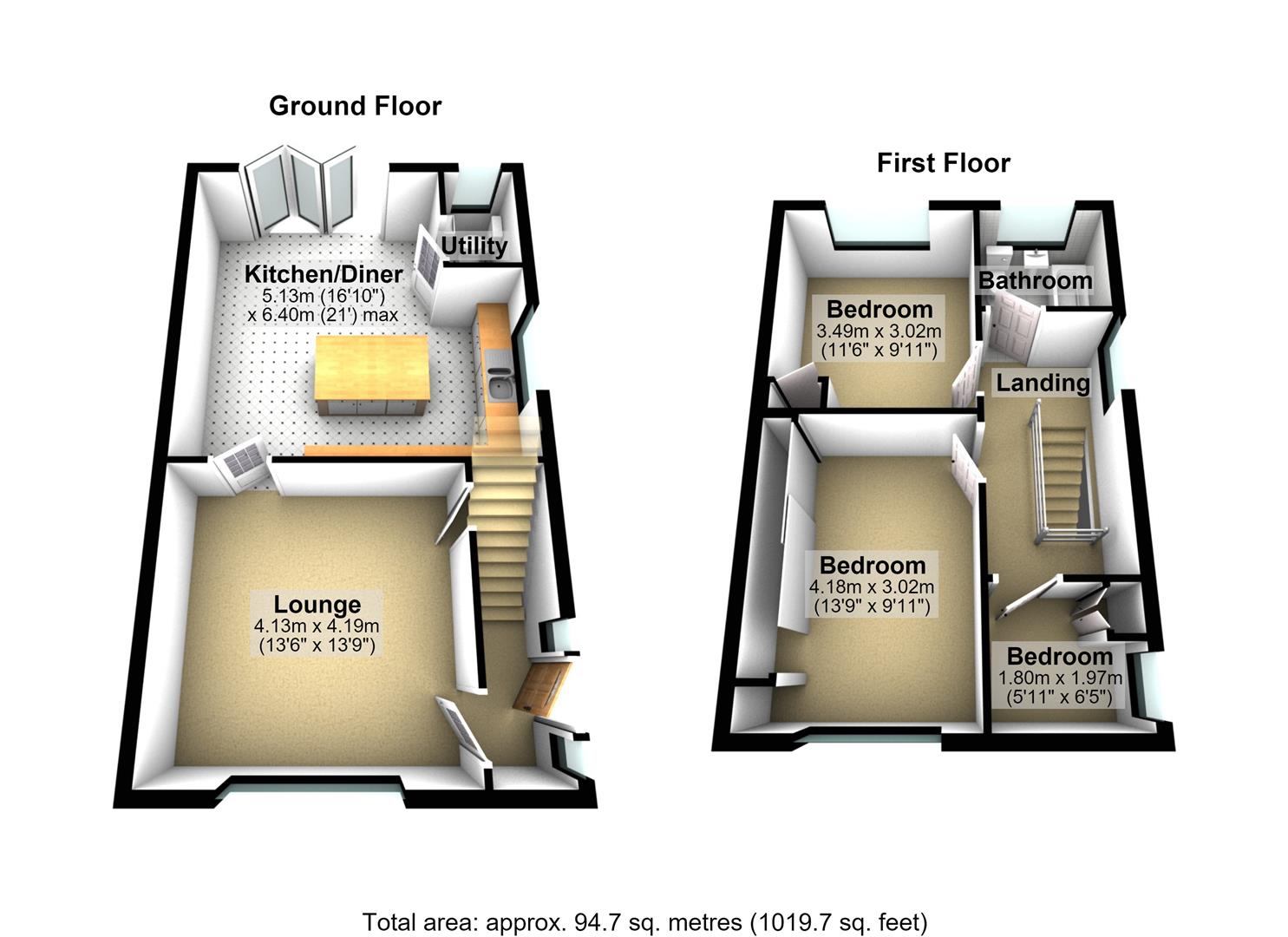 14, Kirkby Avenue, Leeds floorplan