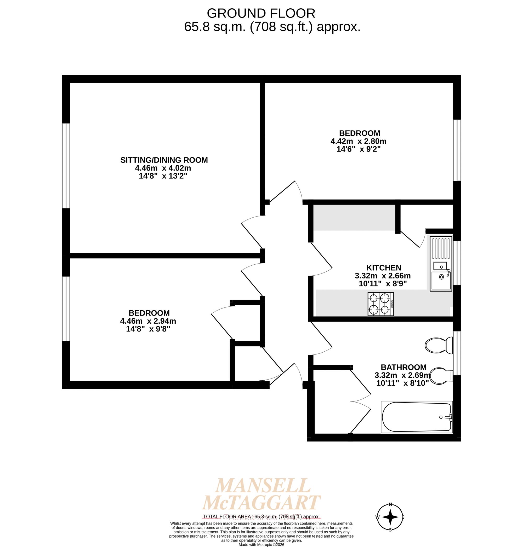 3 Cherry Lodge Aurum Close, Horley floorplan