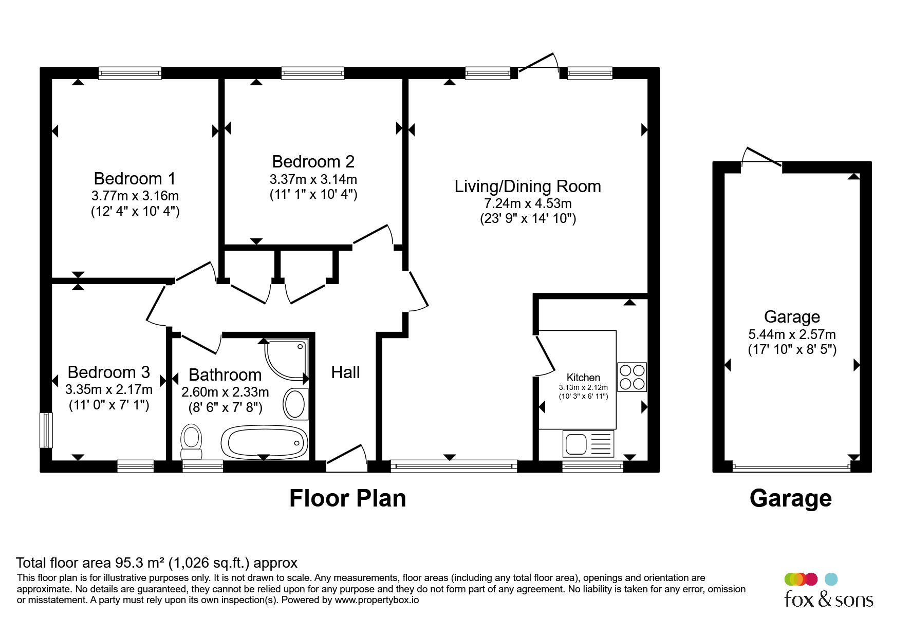 14, Poynings Close, Seaford floorplan