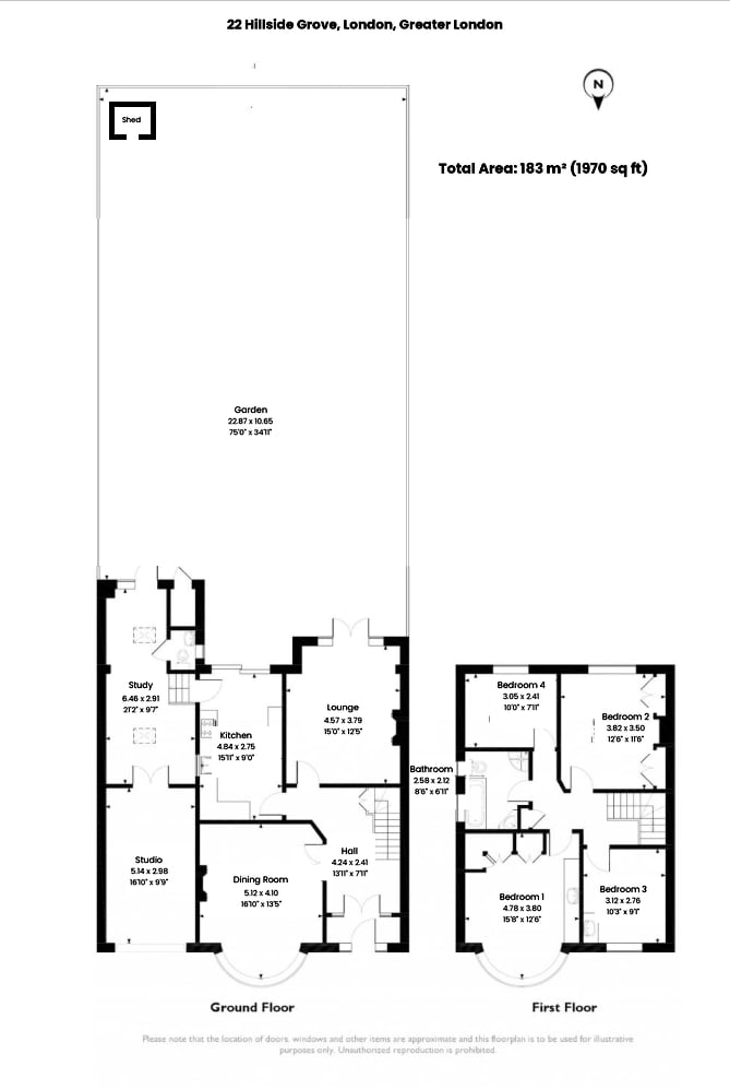 22 Hillside Grove, London floorplan