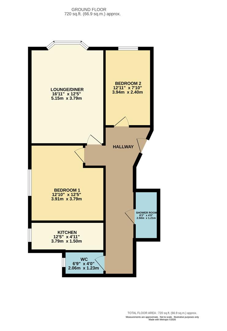 Flat 4, 15, Alexandra Road, Sale floorplan
